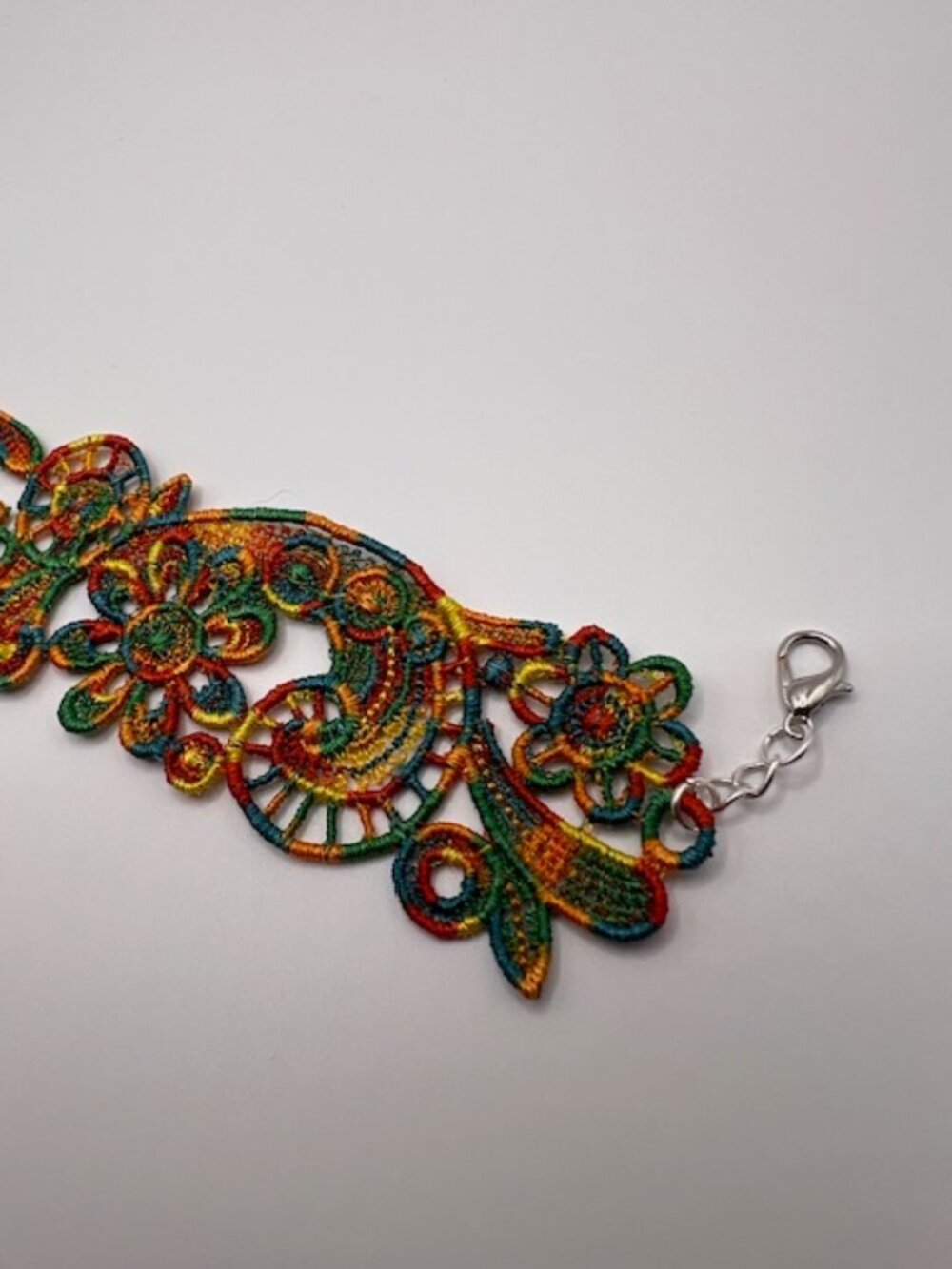 Homemade Multicolored Lace Bracelet - Picture 4 of 5